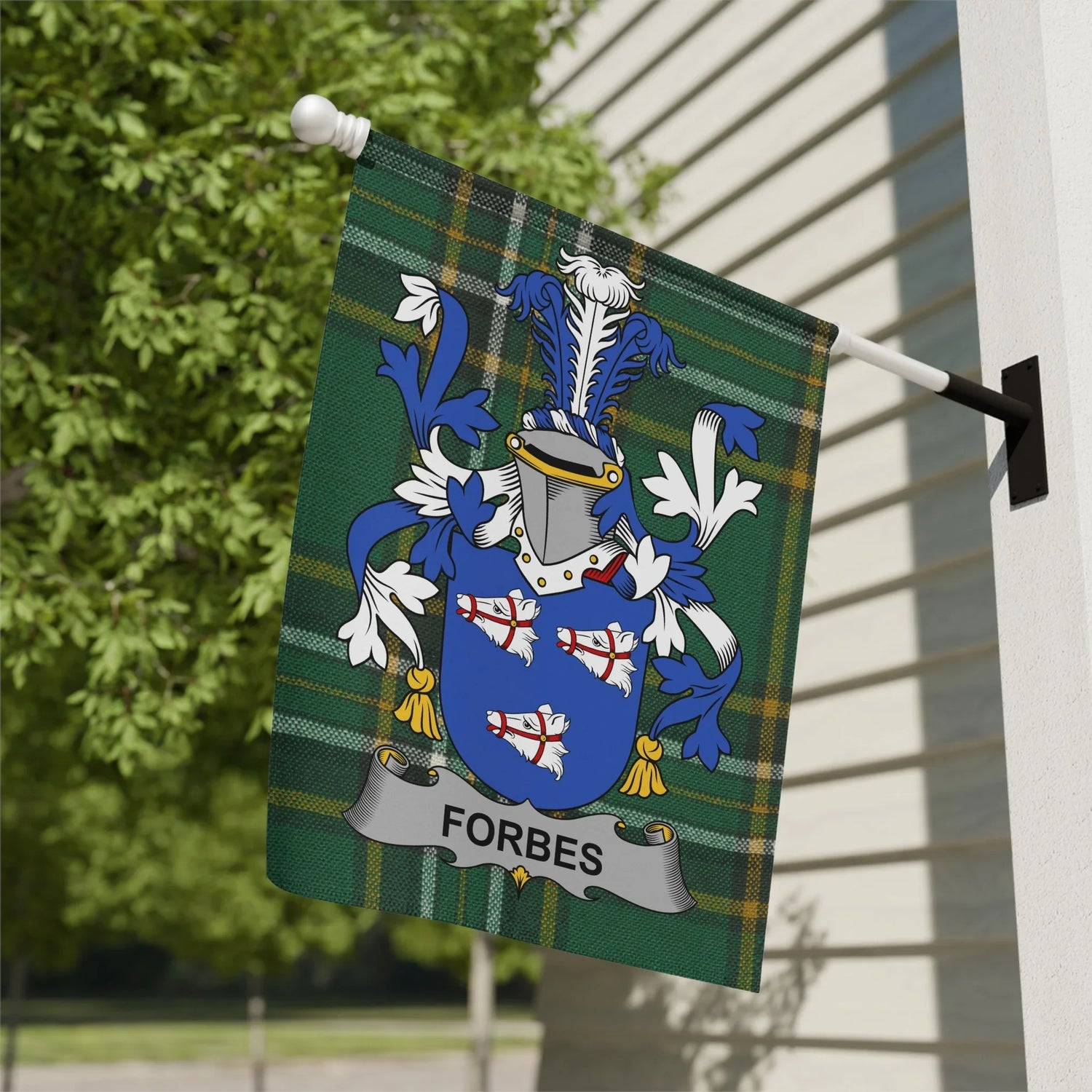 Personalized Forbes Family Crest House Flag product