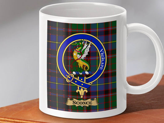 Vibrant Clan Emblem Plaid Mug Decorative Drinkware Product Type