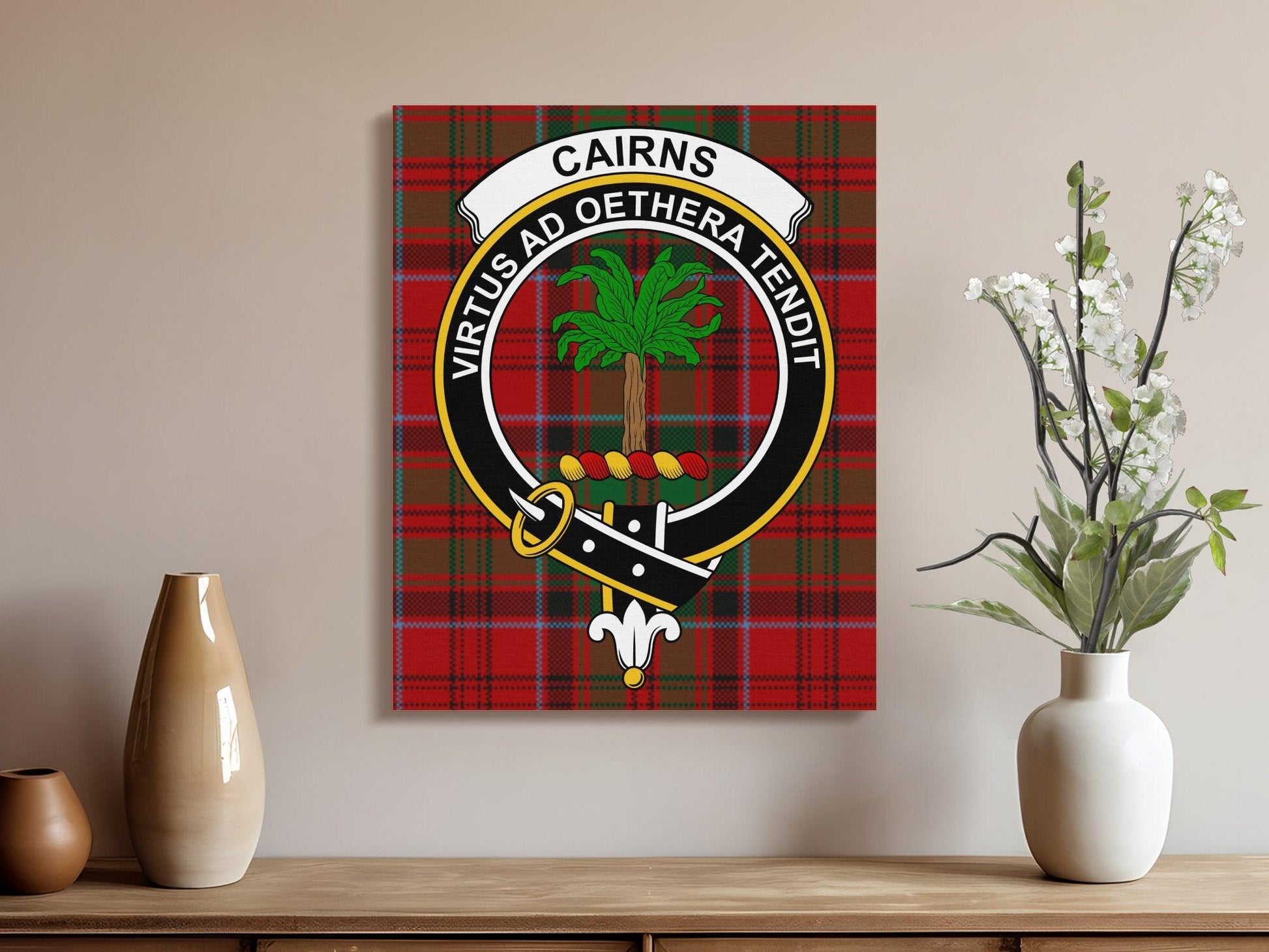 Highland Scottish Clan Cairns Family Decor product