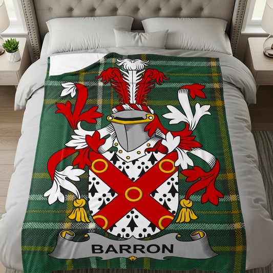 Green Tartan Barron Shield Print Blanket product
