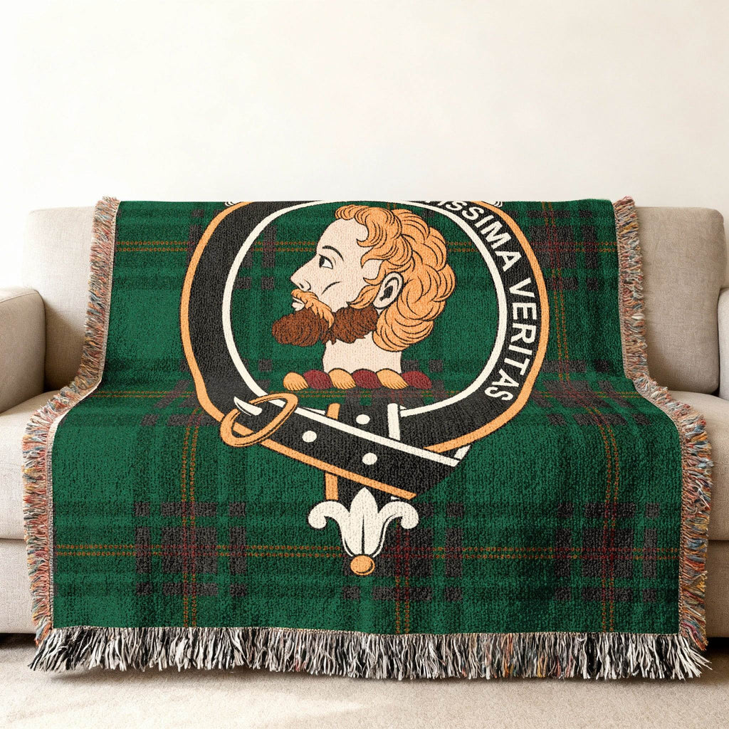 Luxurious Green Tartan Veritas Insignia Blanket