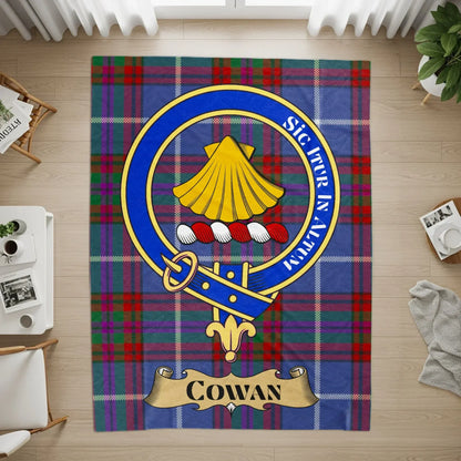 Clan Cowan Tartan Plaid Badge Crest Rug product