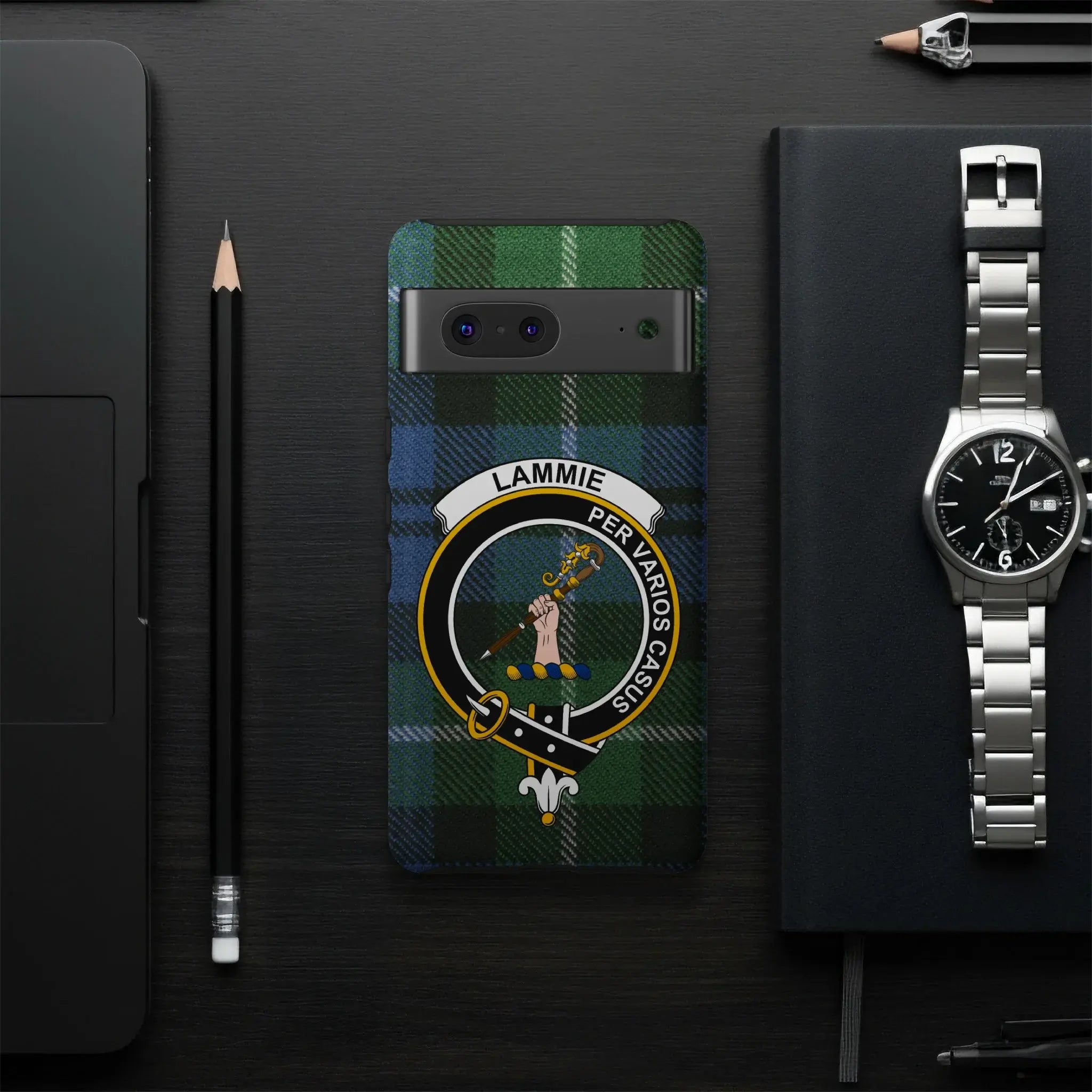 Lammie Clan Crest Tartan Phone Case Classic Design