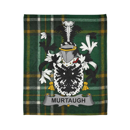Murtaugh Family Crest Green Tartan Blanket product