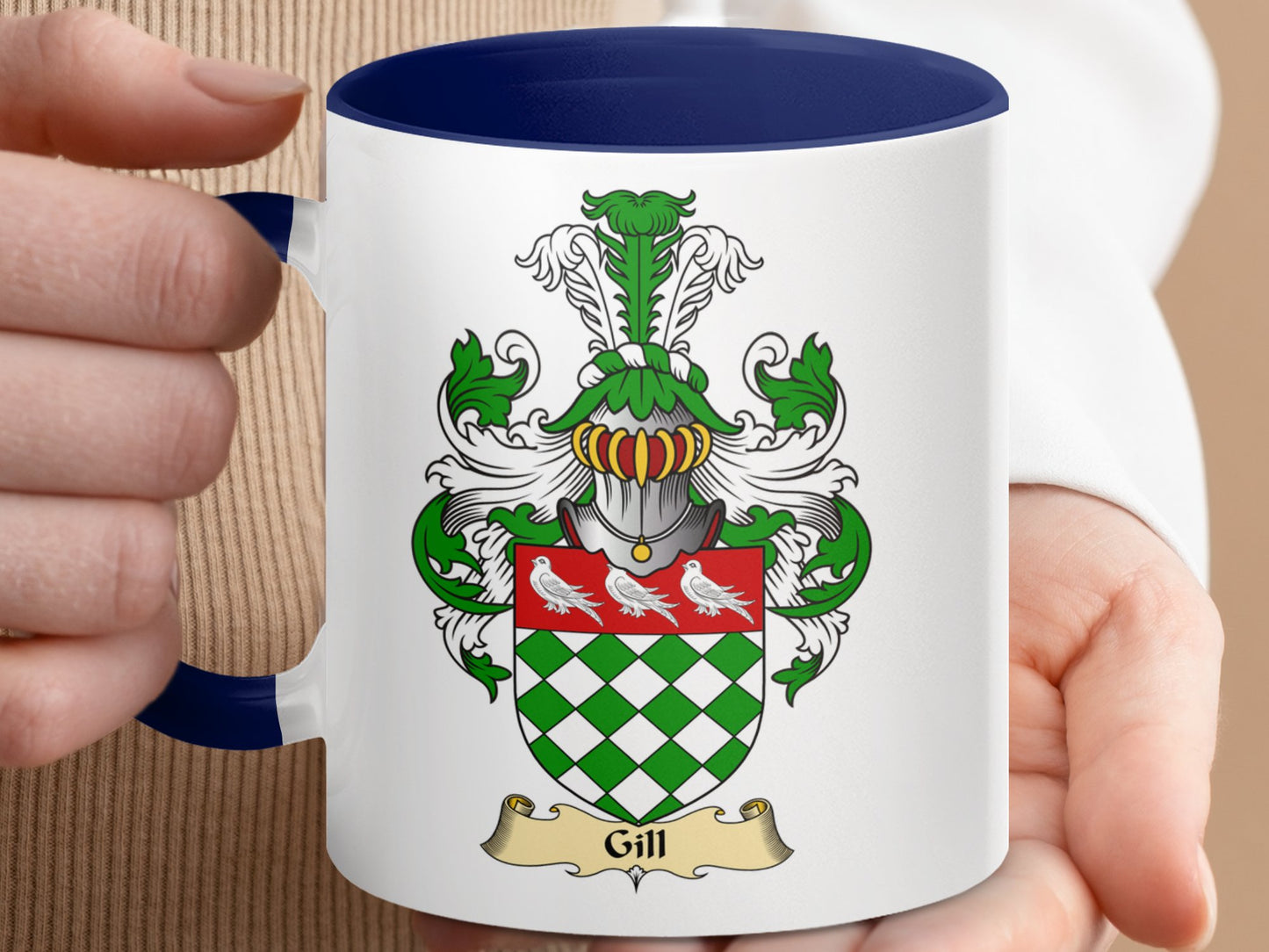 Gill Scottish Clan Coat of Arms Accent Coffee Mug - Living Stone Gifts