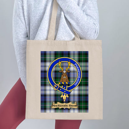 MacKenzie Shaw Scottish Crest Tartan Tote Bag - Living Stone Gifts