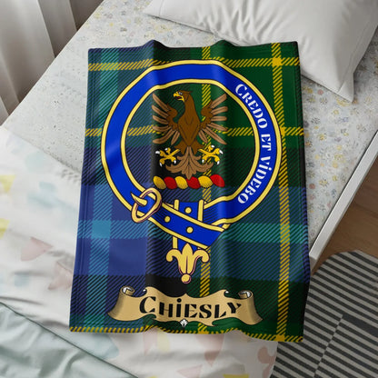 Tartan Blanket with Family Crest Bedspread product