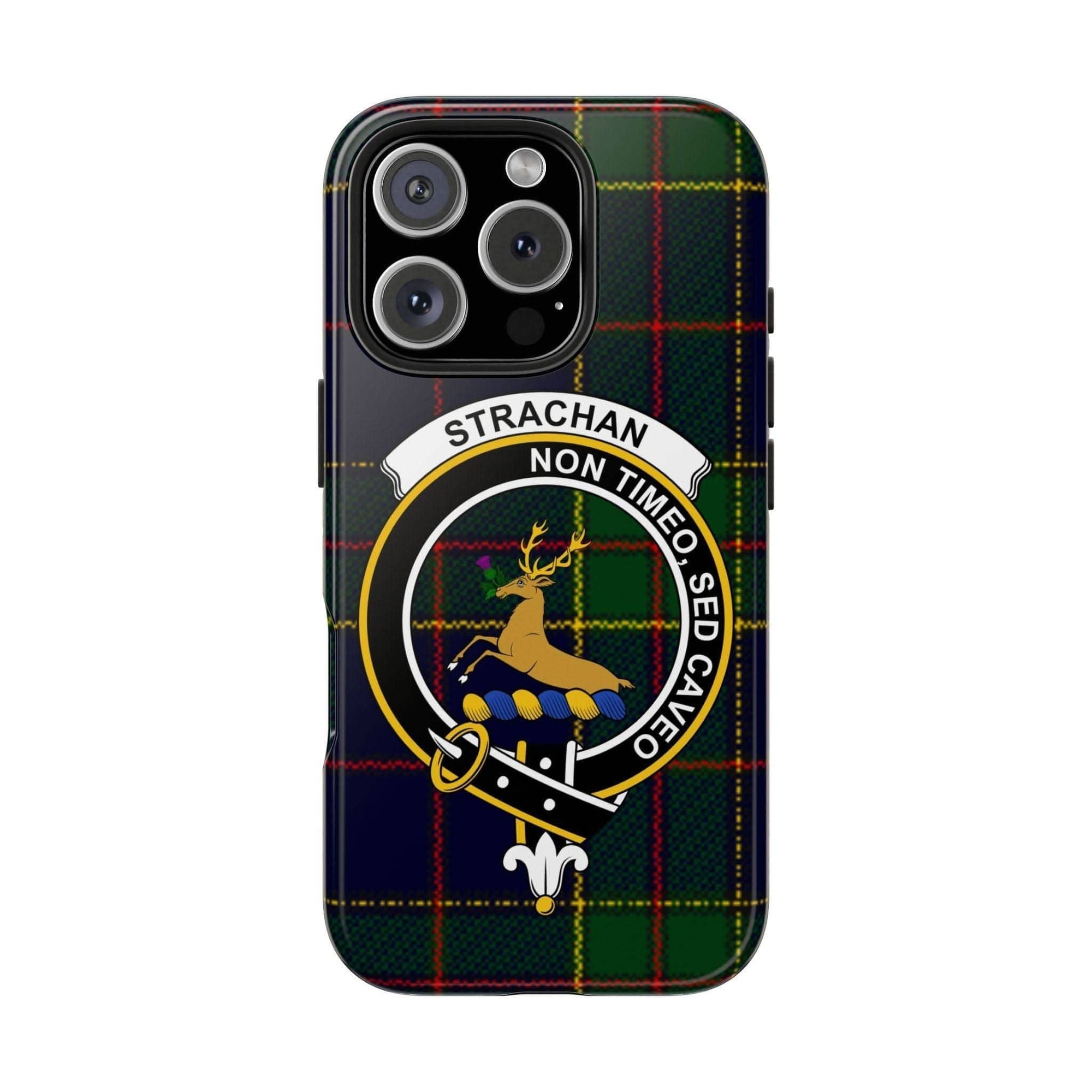 Strachan Tartan Clan Non Timeo Sed Caveo Cell Phone Case - Celtic Ancestry Gifts