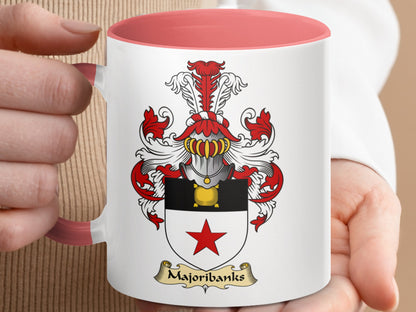 Majoribanks Clan Surname Coat of Arms Design Mug - Living Stone Gifts