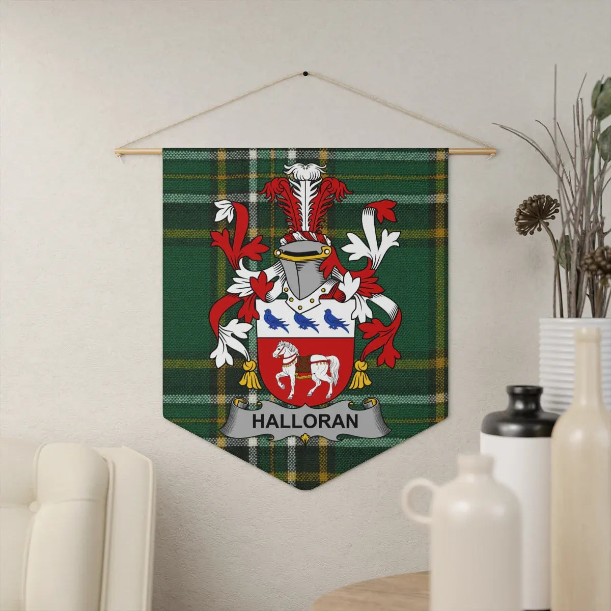 Halloran Family Crest Wall Hanging Home Decor product type