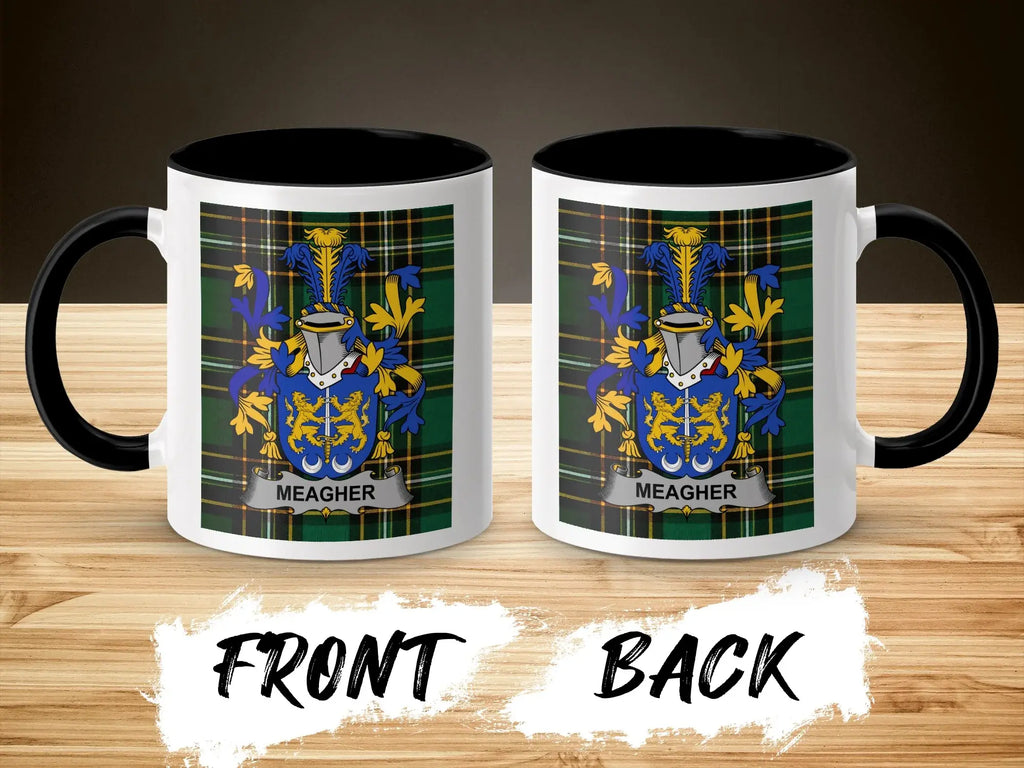 Meagher Irish National Tartan ceramic accent mug
