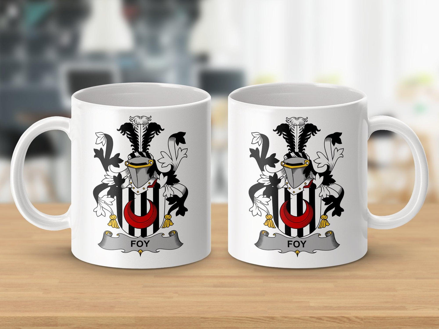 Foy Surname Irish Family Crest Mug - Celtic Ancestry Gifts