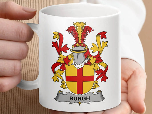 Burgh Surname Irish Family Crest Heritage Pride Mug - Celtic Ancestry Gifts