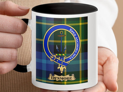 Dunmore Clan Plaid Crest Mug for Scottish Heritage - Living Stone Gifts