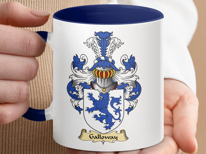 Galloway Scottish Clan Coat of Arms Design Accent Mug - Living Stone Gifts