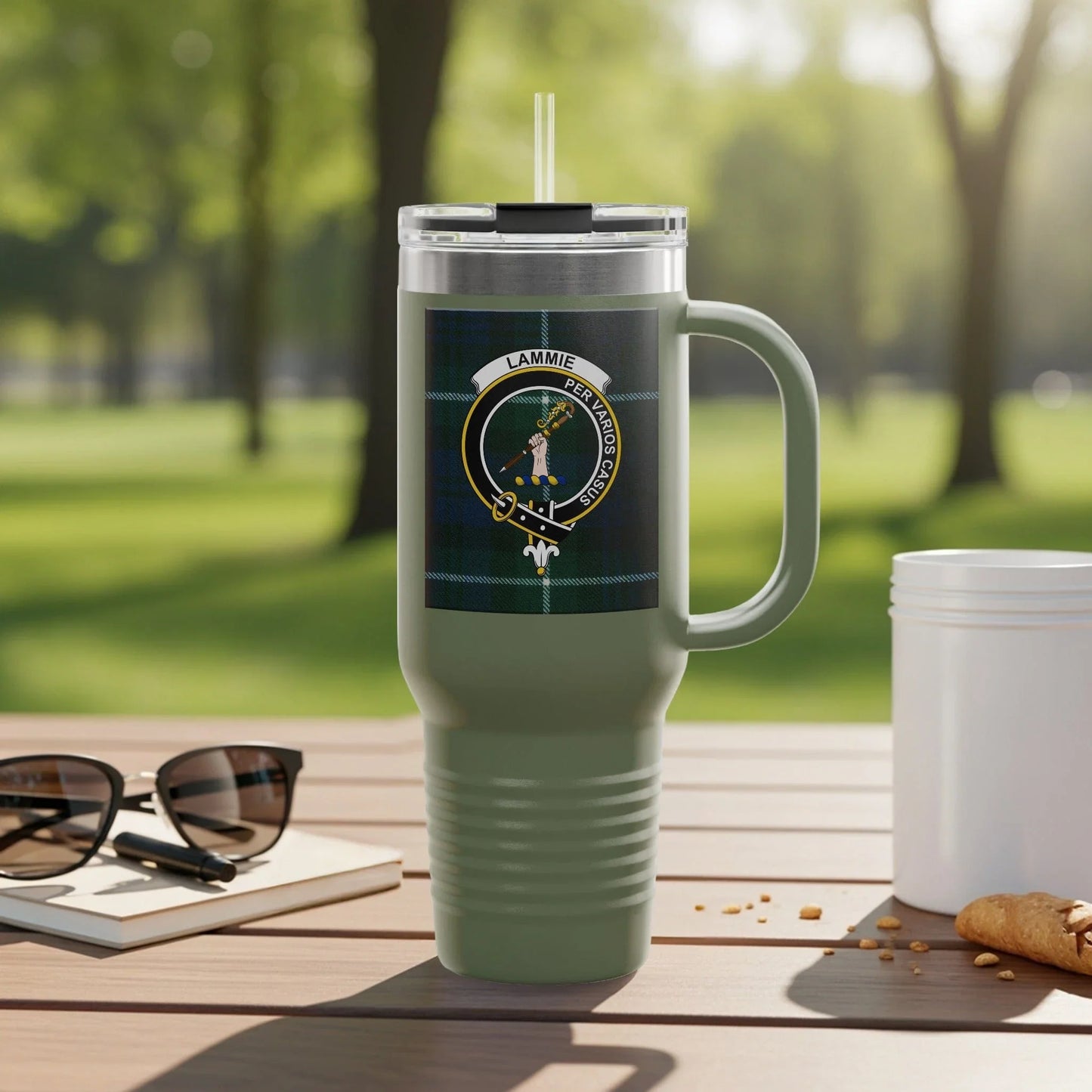 Lammie Personalized Tumbler with Handle Product