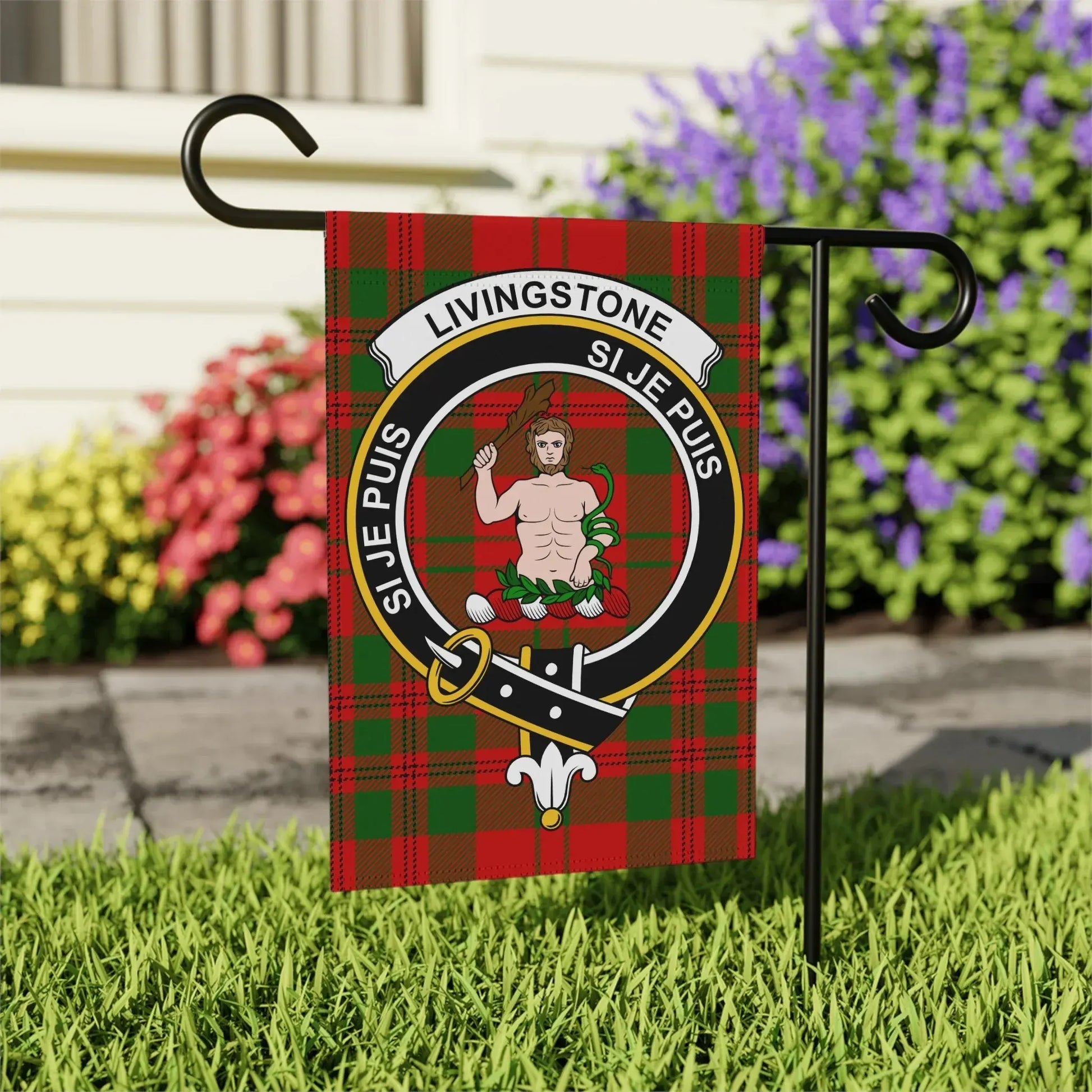 Livingstone Clan Crest Tartan Garden Flag product