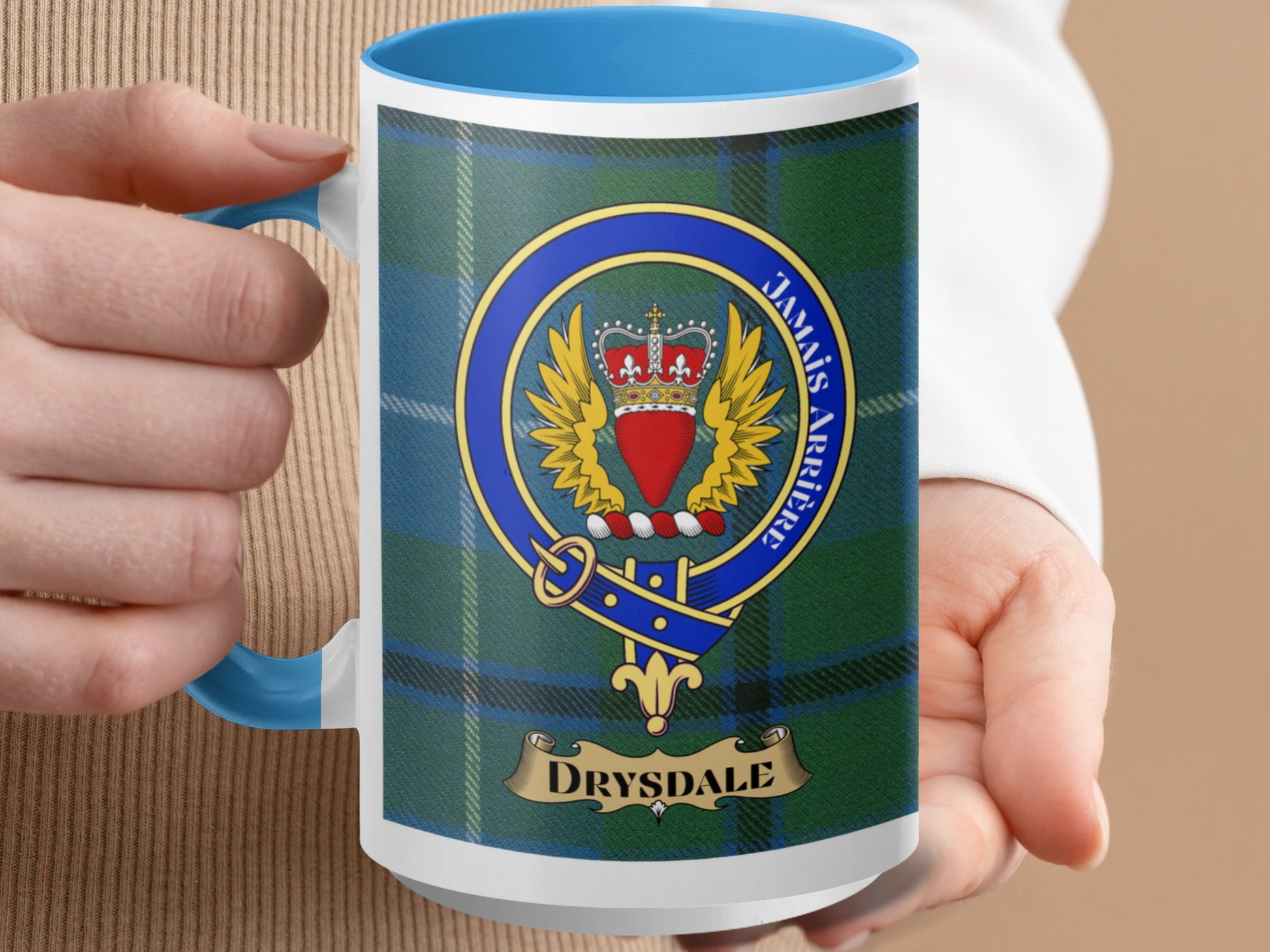 Drysdale Scottish Tartan Crest Classic Mug - Living Stone Gifts