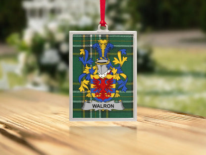 Custom Family Crest Design with Walron Ornament product type