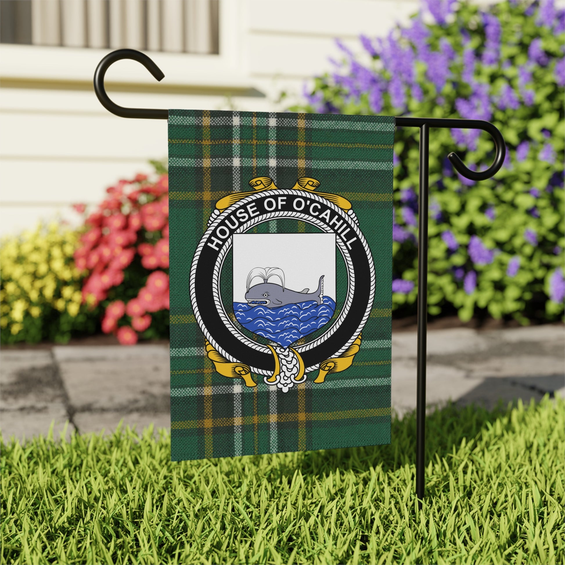 House of O'Cahill Whale Crest Garden Flag