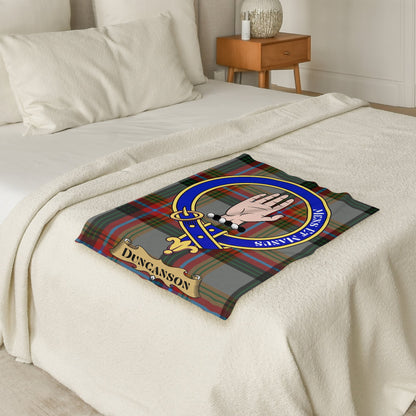 Scottish Clan Duncanson Crest Tartan Blanket - Living Stone Gifts