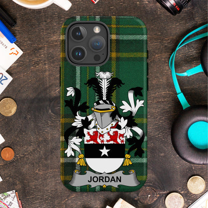 Jordan surname Family Crest Cell Phone Cover - Celtic Ancestry Gifts