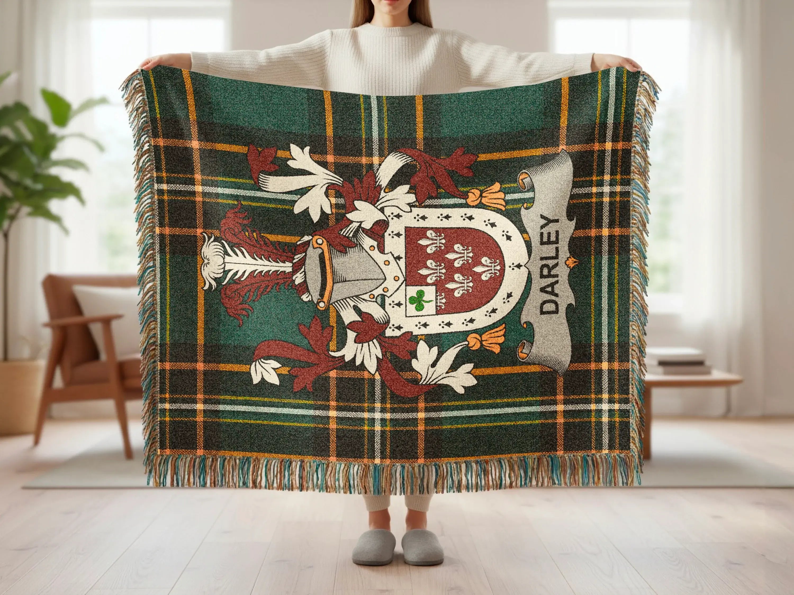 Darley family shield tartan plaid blanket product type