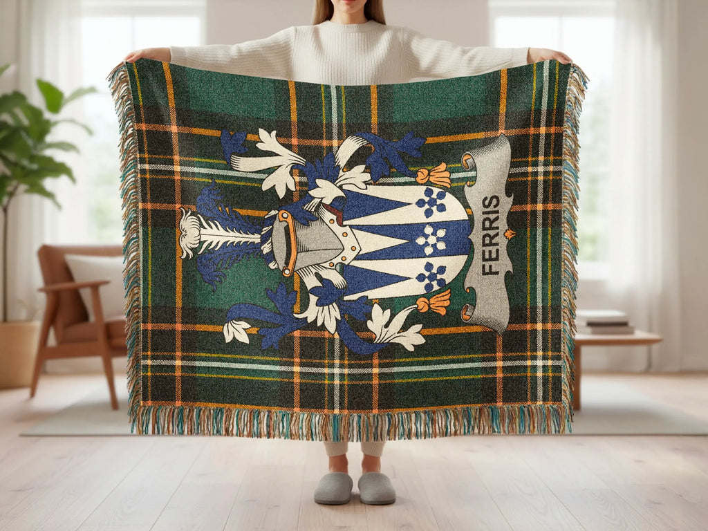 Ferris Family Crest Tartan Plaid Fringes product type