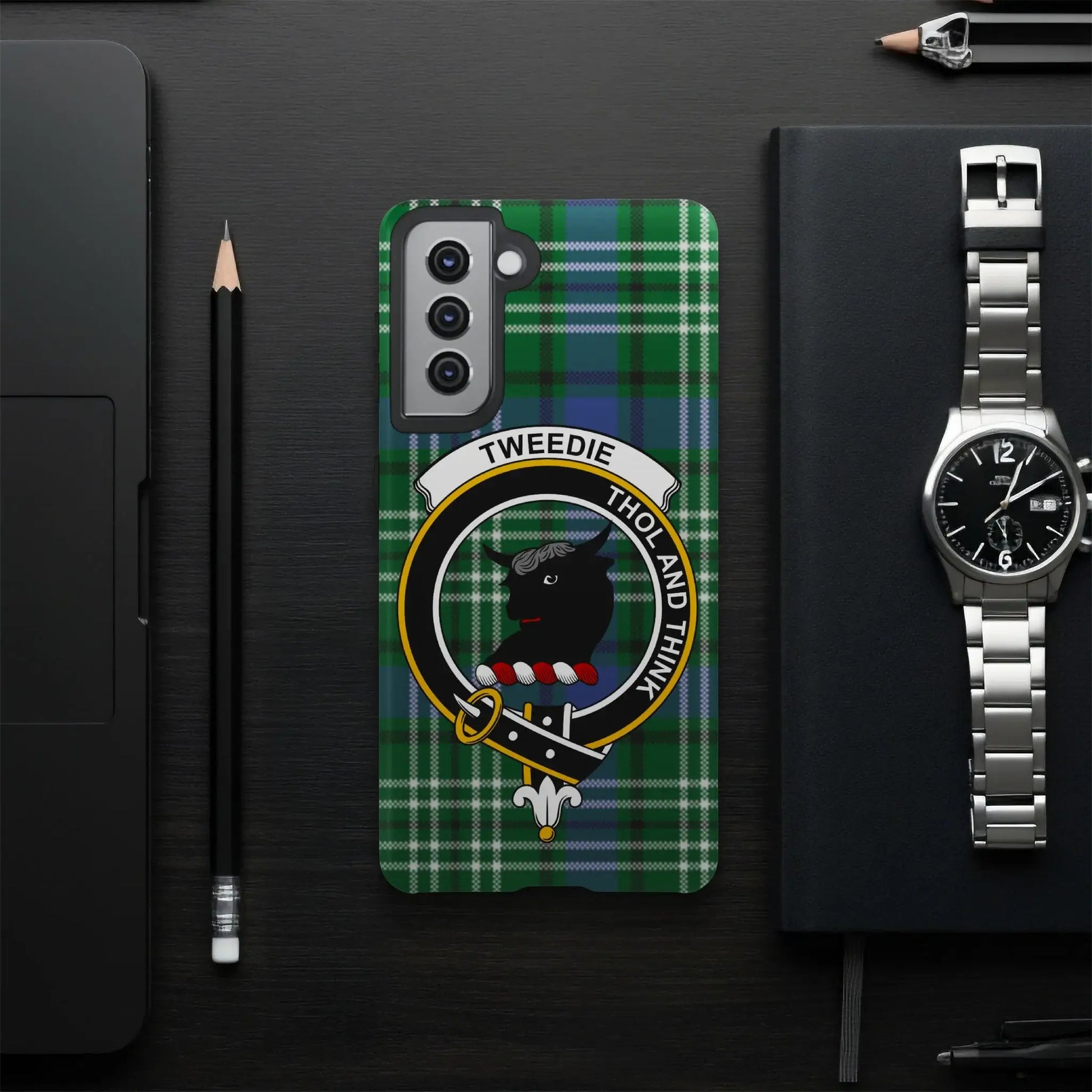 Tweedie Thol and Think Clan Crest Phone Case