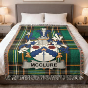 McClure Irish Woven Blanket | Family Crest Tartan Throw