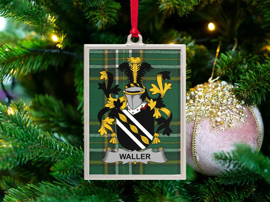 Family Crest Plaid Christmas Tree Ornament product
