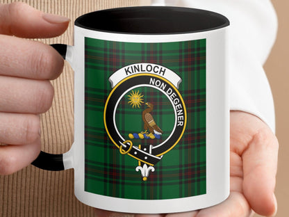 Scottish Kinloch Clan Crest Tartan Gift Mug - Living Stone Gifts