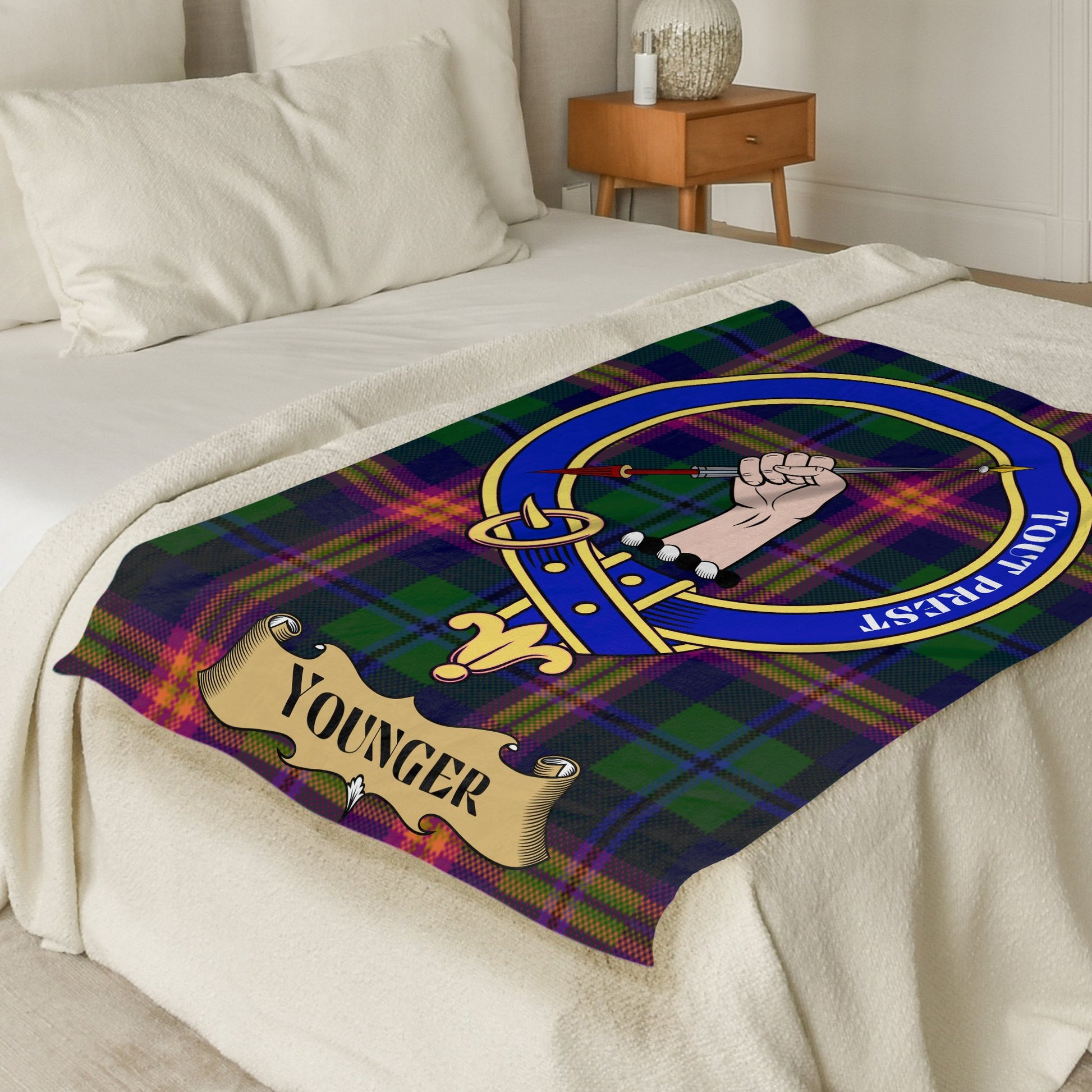 Scottish Clan Younger Tartan Throw Blanket - Living Stone Gifts