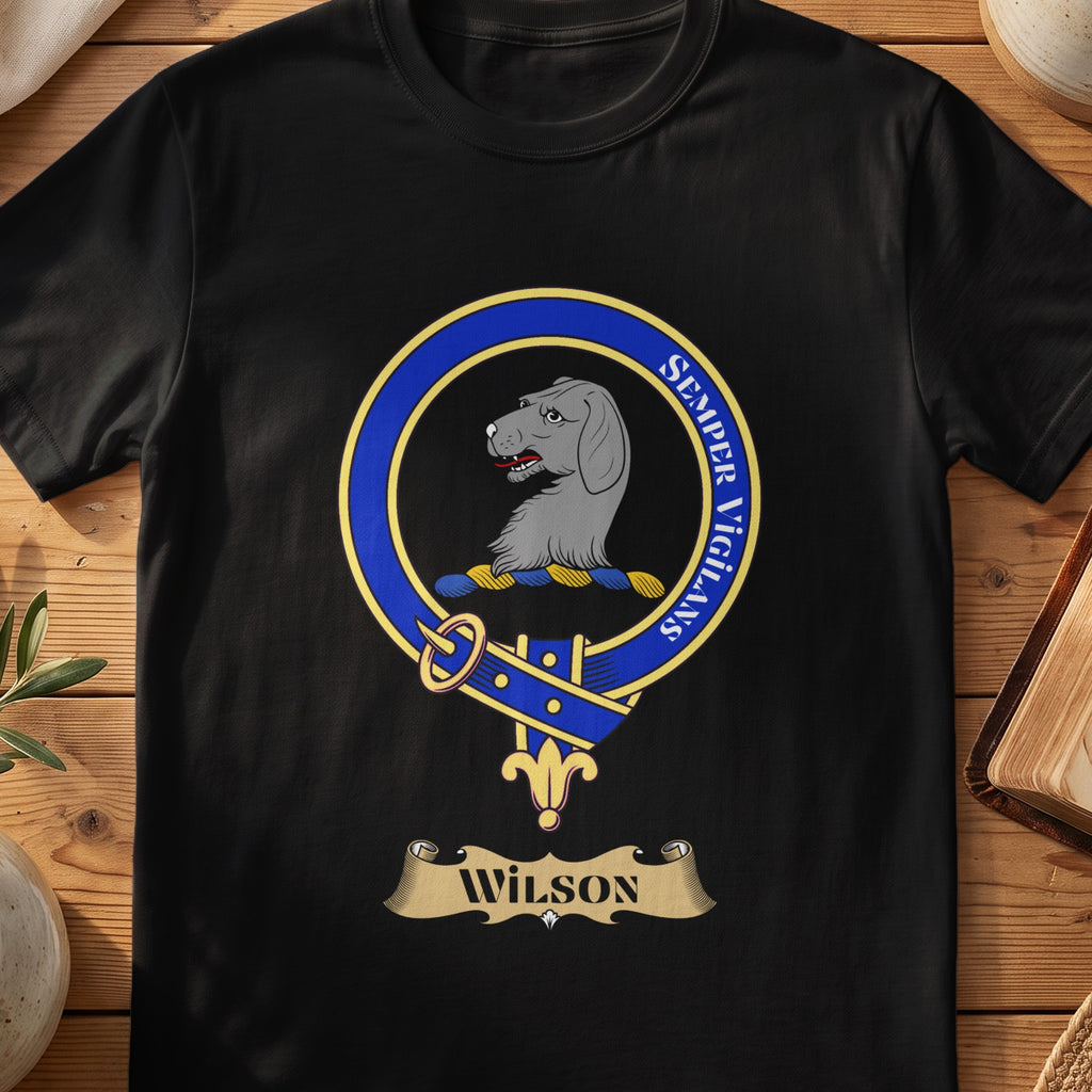 Wilson Scottish clan crest T-shirt in Black
