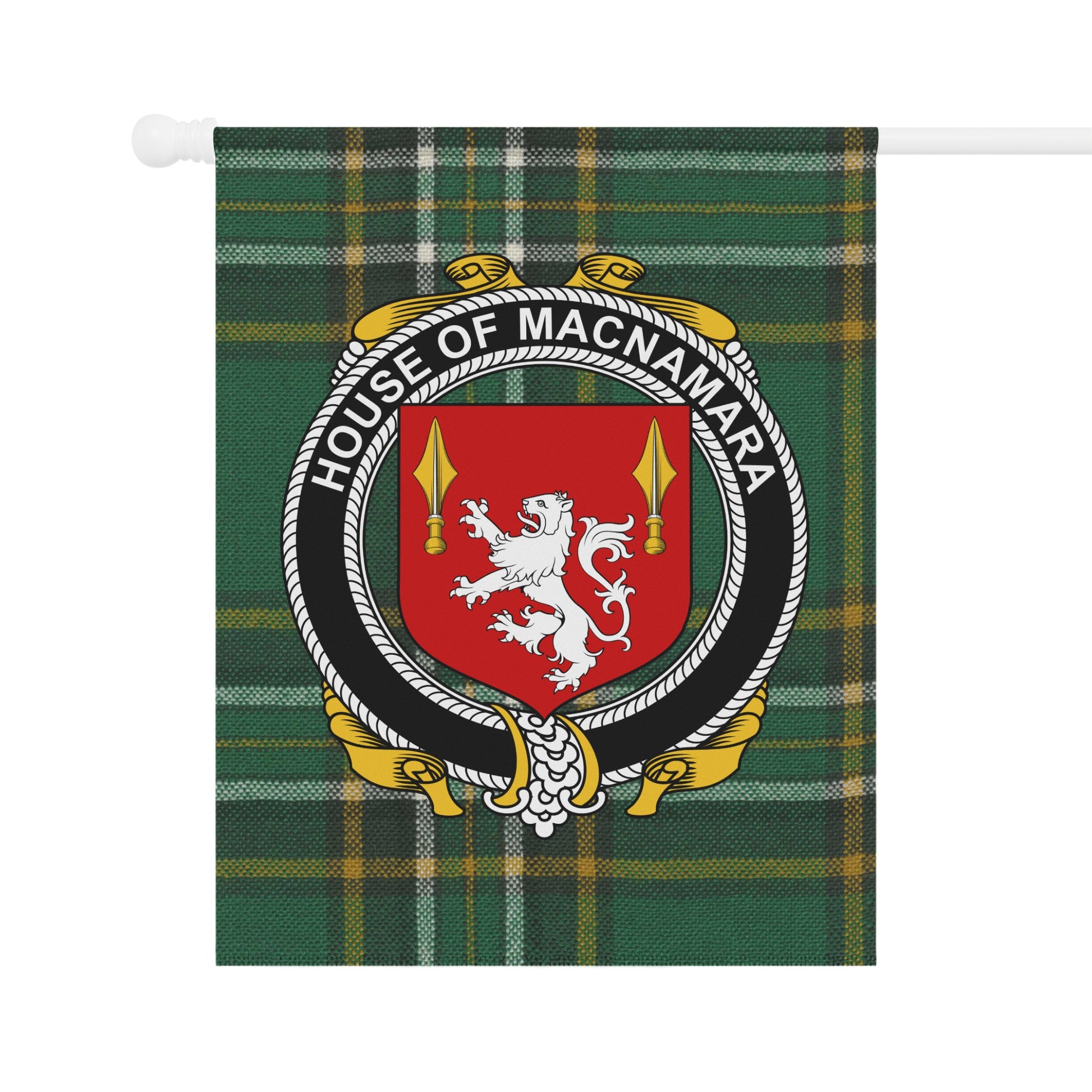 House of Macnamara Crest Tartan Banner Flag
