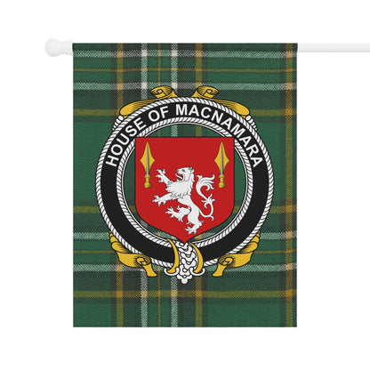 House of Macnamara Crest Tartan Banner Flag