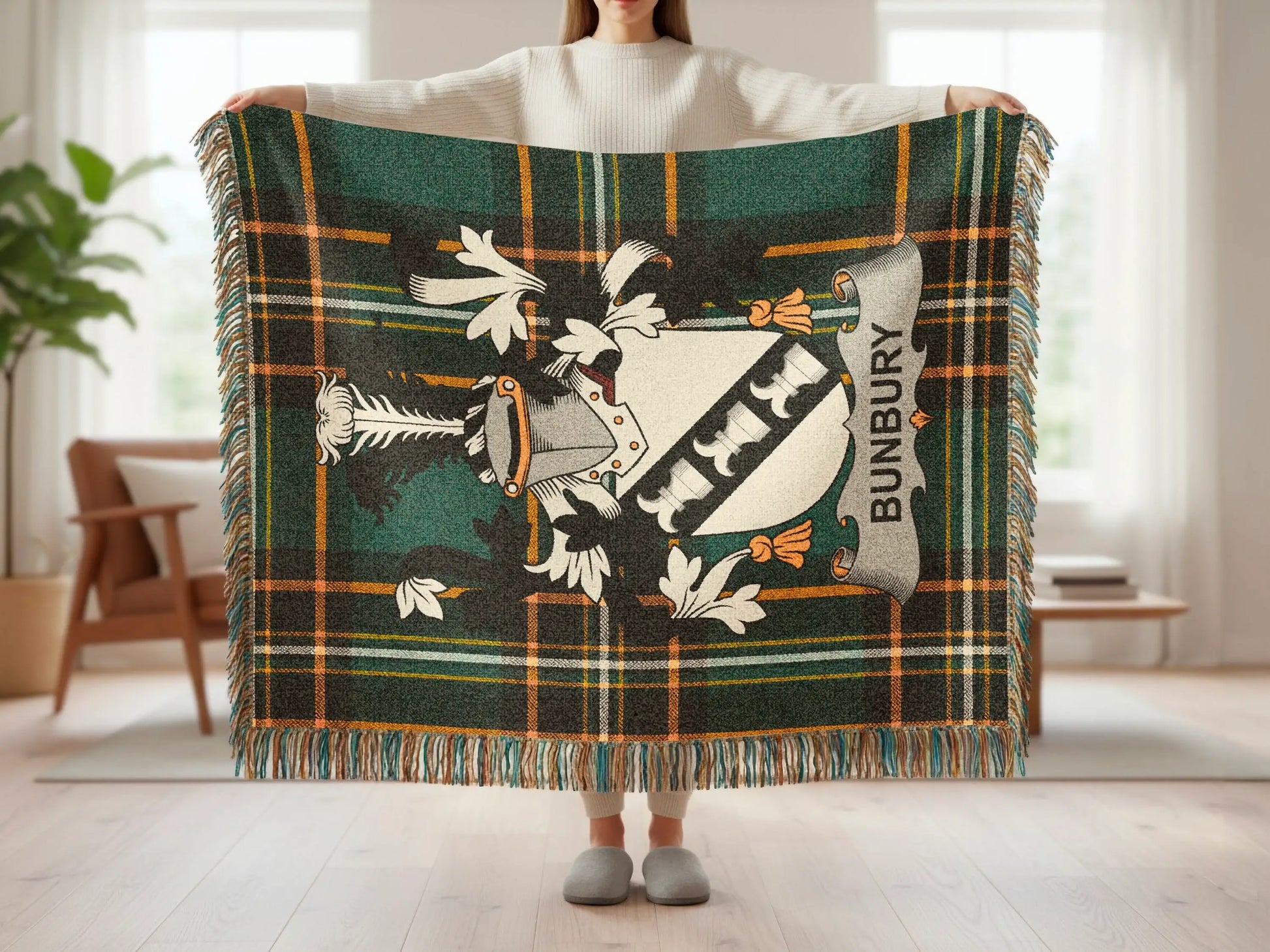 Bunbury Family Crest Plaid Tartan Design product type