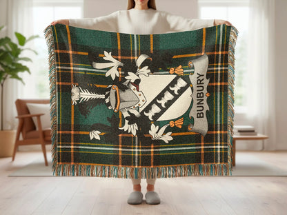 Bunbury Family Crest Plaid Tartan Design product type