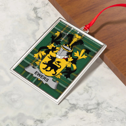 Personalized Ewers Coat of Arms Family Crest Ornament product type