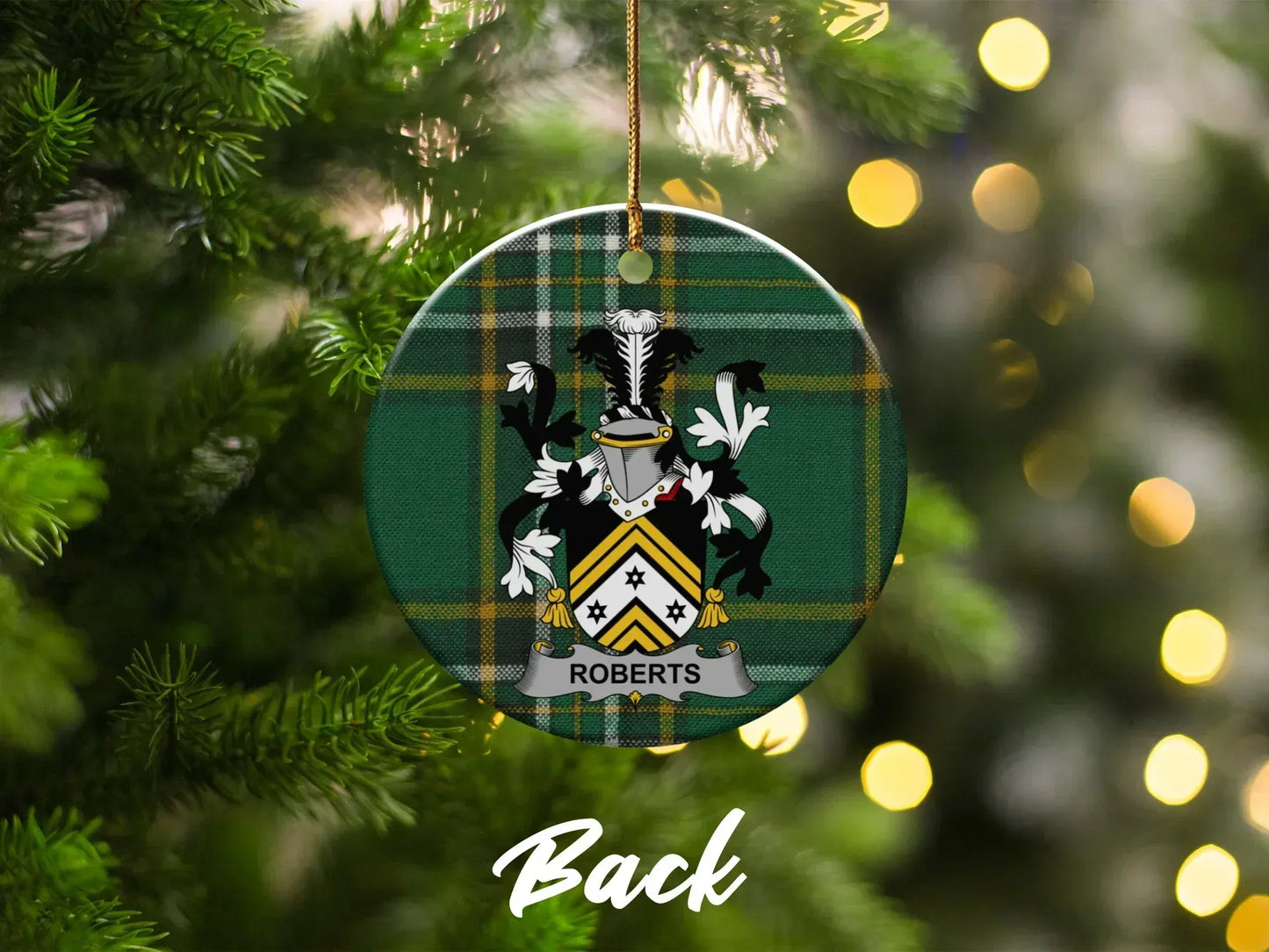 Custom Family Crest Christmas Ornament product