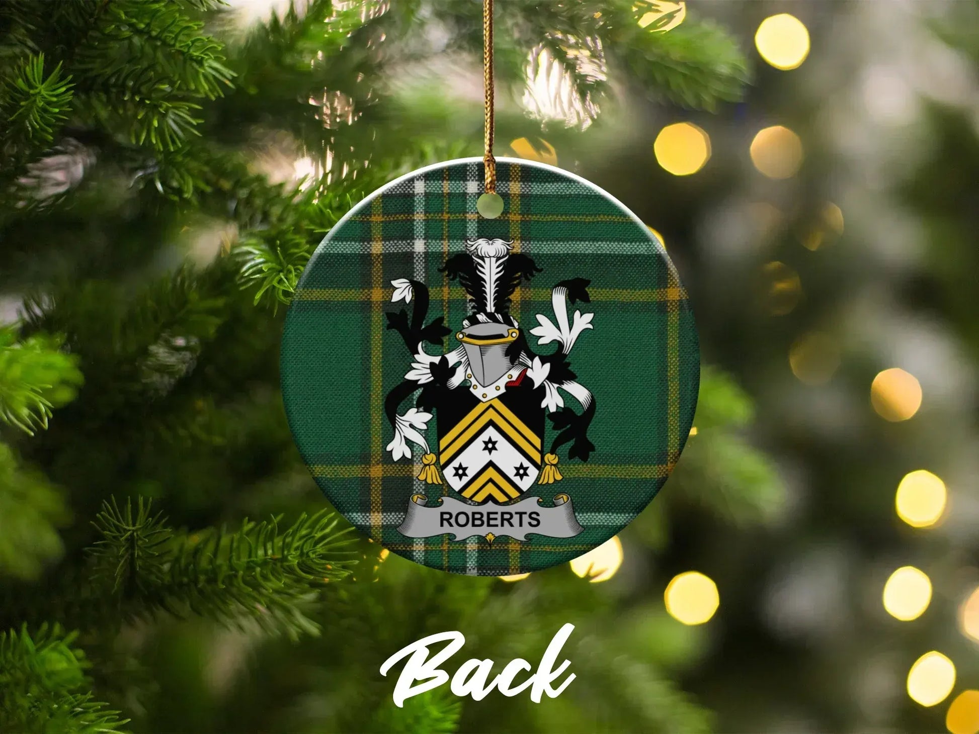 Custom Family Crest Christmas Ornament product