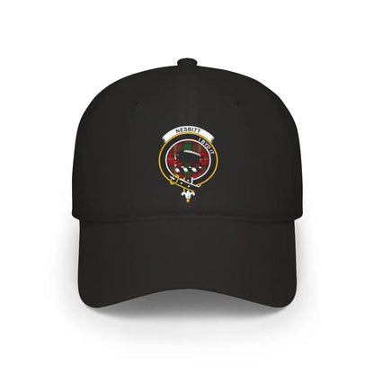 Black Baseball Cap with Nesbitt Family Crest Design