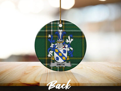 Smith Tartan Custom Round Christmas Ornament product