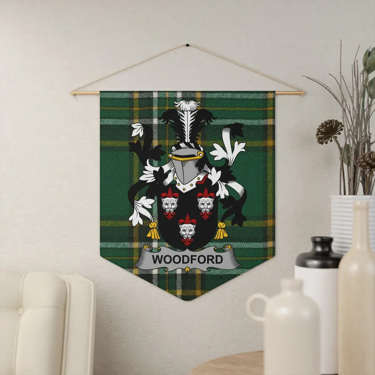 Custom Design Family Crest Tartan Hanging Wall Product