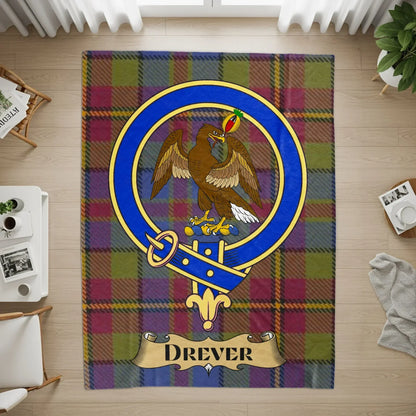 Colorful Plaid Pattern Drever Family Crest Rug product