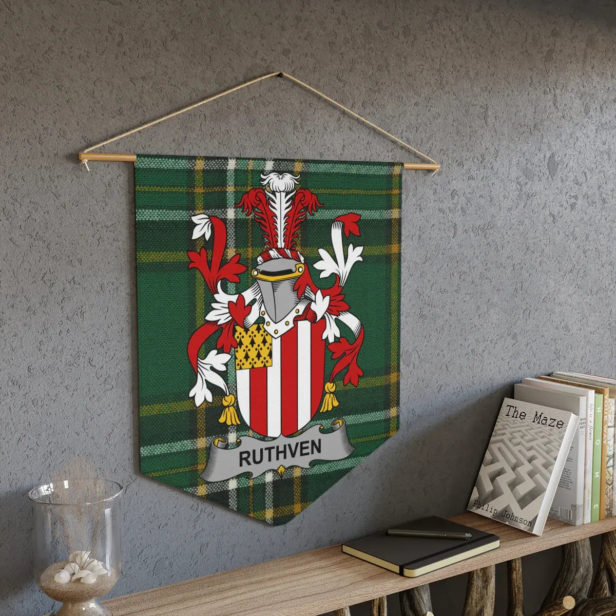 Decorative Ruthven Family Crest Fabric Banner product type