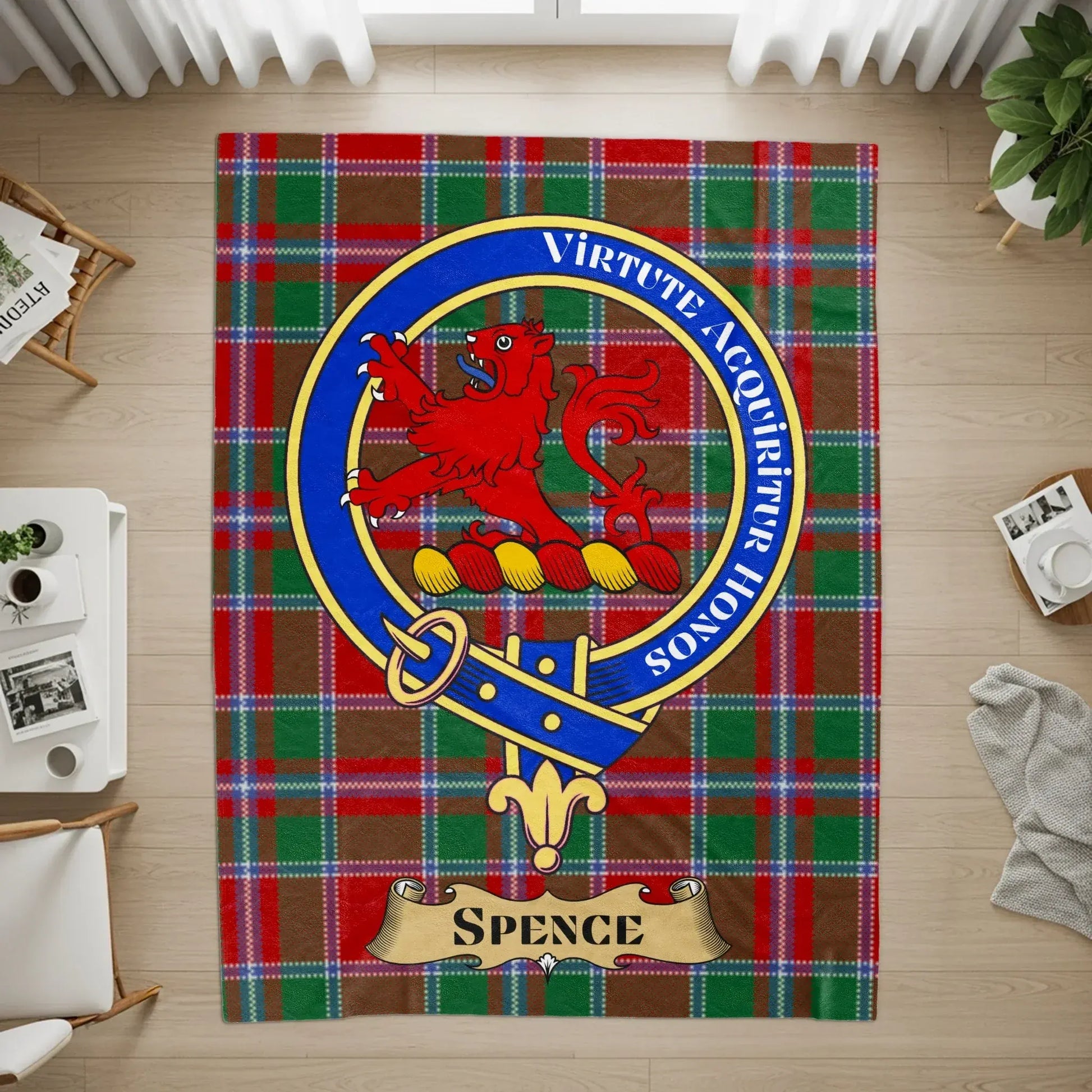 Virtute Acquiritur Honos Spence Clan Tartan Rug product
