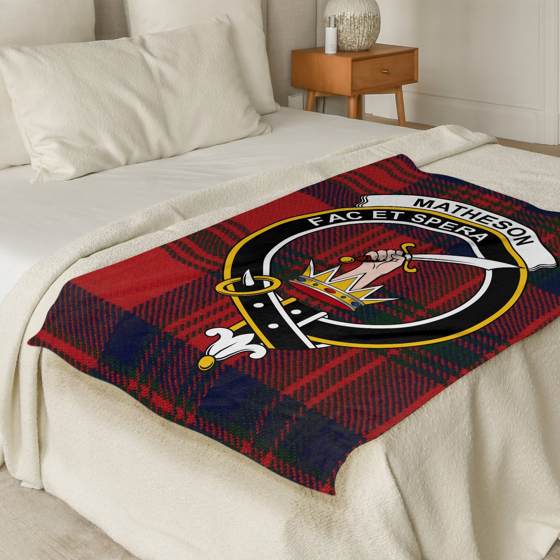 Scottish Clan Matheson Tartan Throw Blanket - Living Stone Gifts