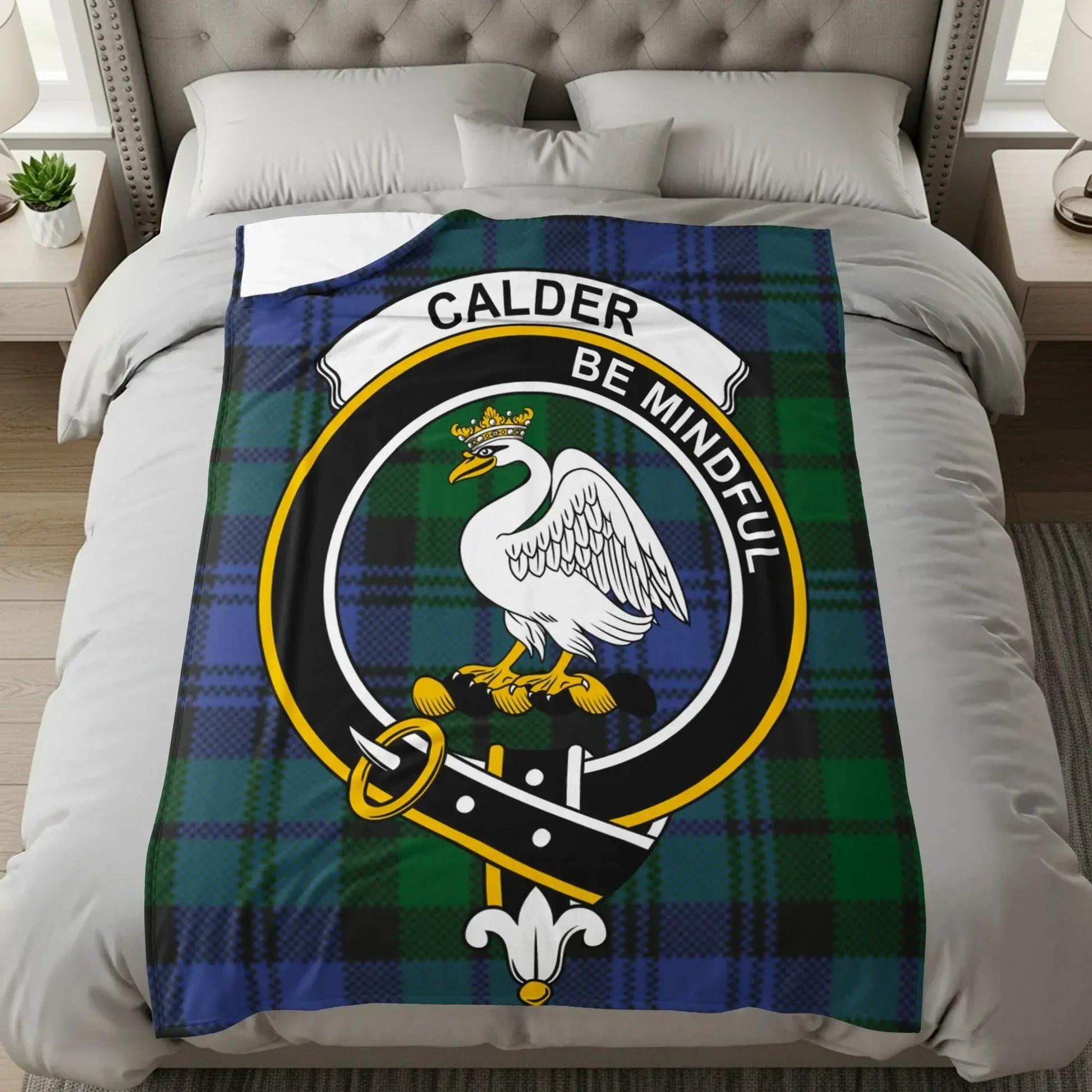 Calder Be Mindful Emblem on Tartan Pattern product type