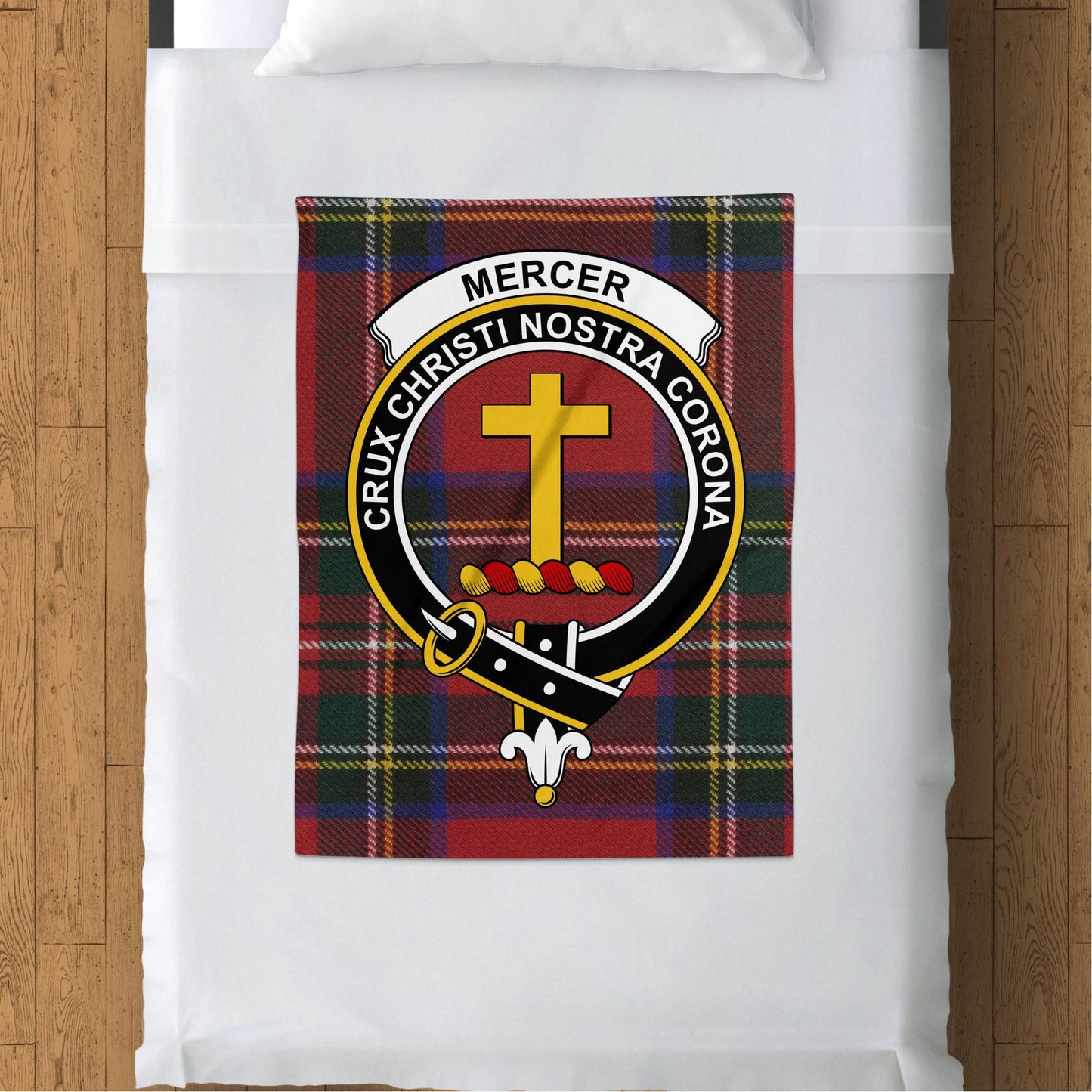 Scottish Clan Mercer Tartan Throw Blanket - Living Stone Gifts